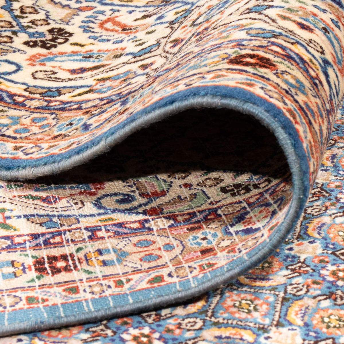 Tapis persan - Classique - 340 x 242 cm - bleu foncé