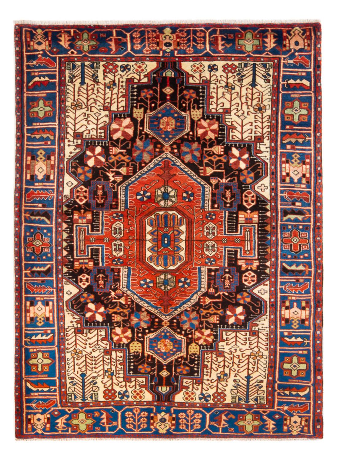 Tapis persan - Nomadic - 207 x 147 cm - rouge
