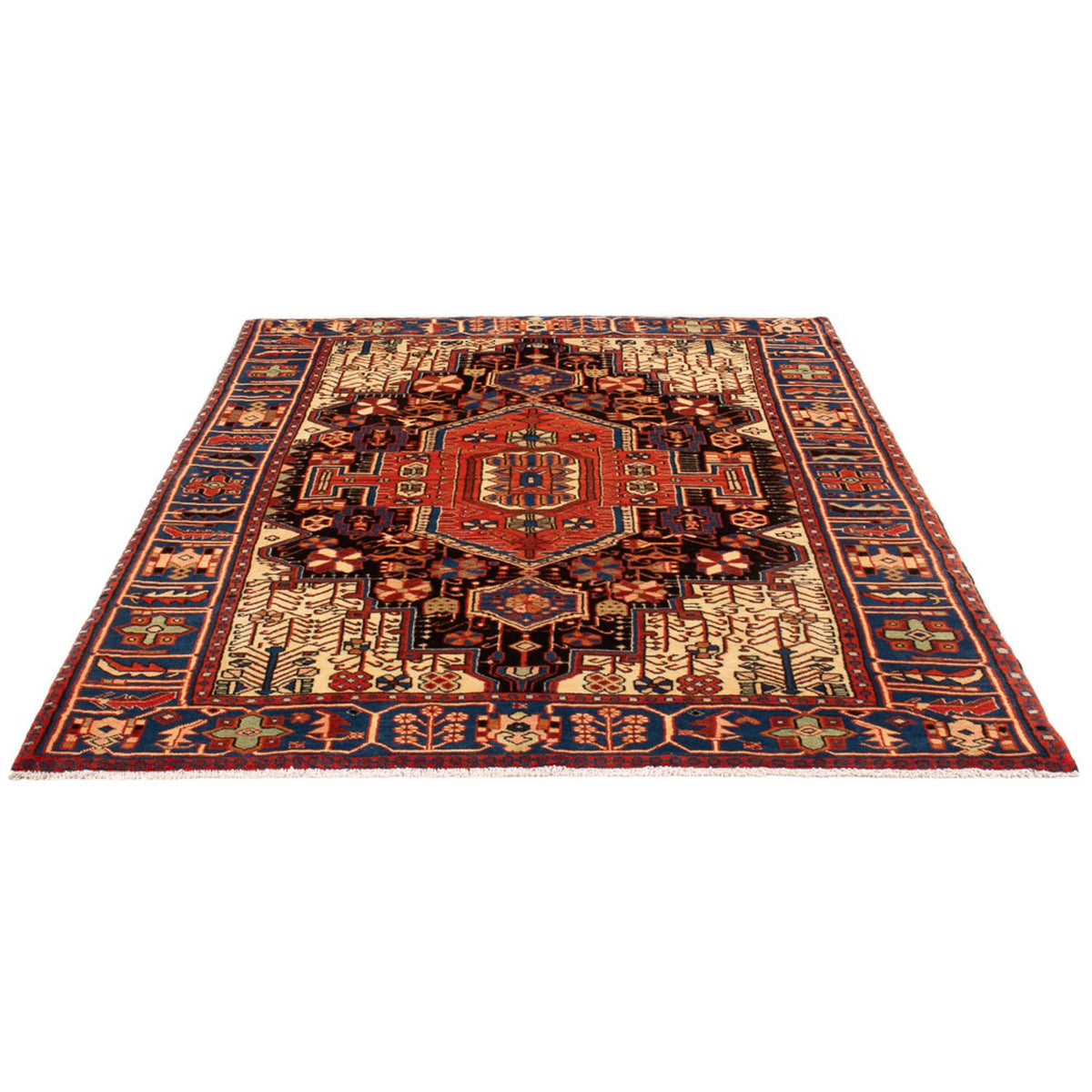 Tapis persan - Nomadic - 207 x 147 cm - rouge