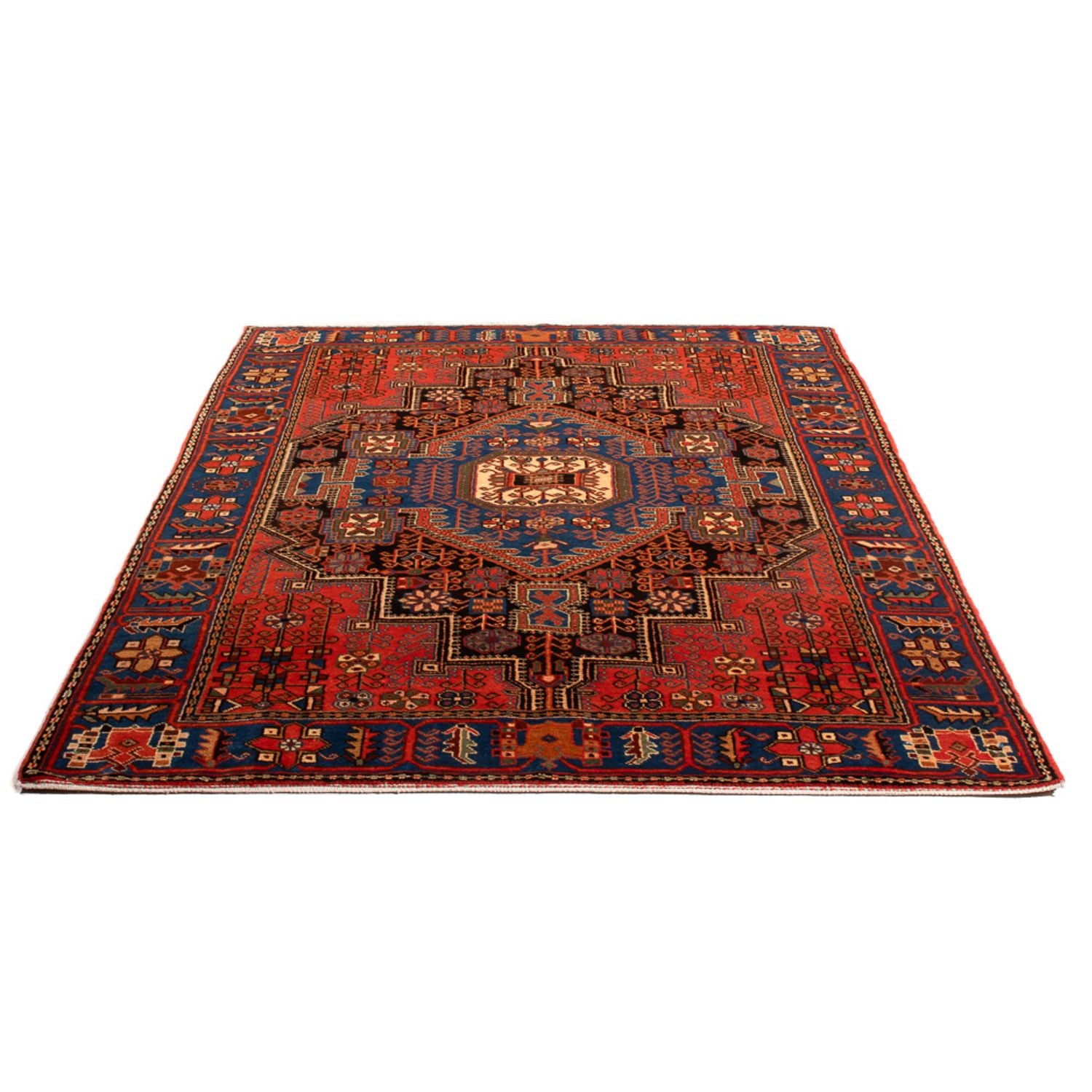 Tapis persan - Nomadic - 196 x 150 cm - bleu