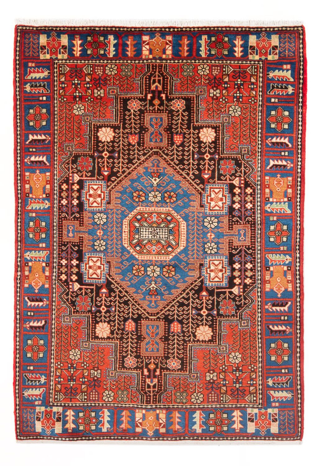Tapis persan - Nomadic - 204 x 136 cm - bleu