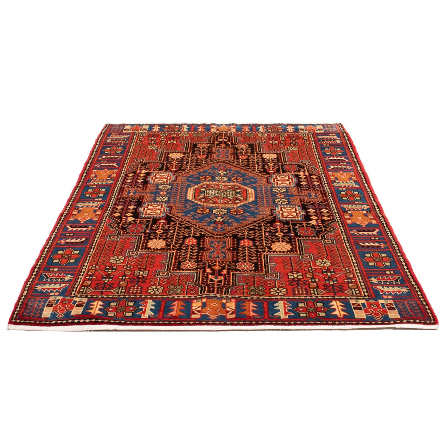 Tapis persan - Nomadic - 204 x 136 cm - bleu