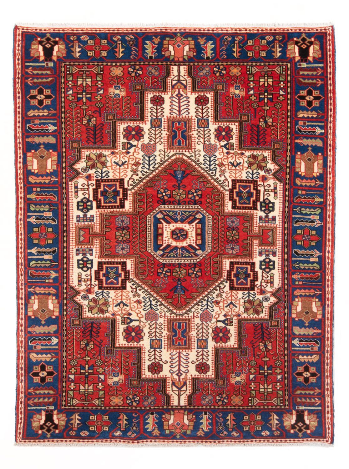 Tapis persan - Nomadic - 201 x 132 cm - rouge