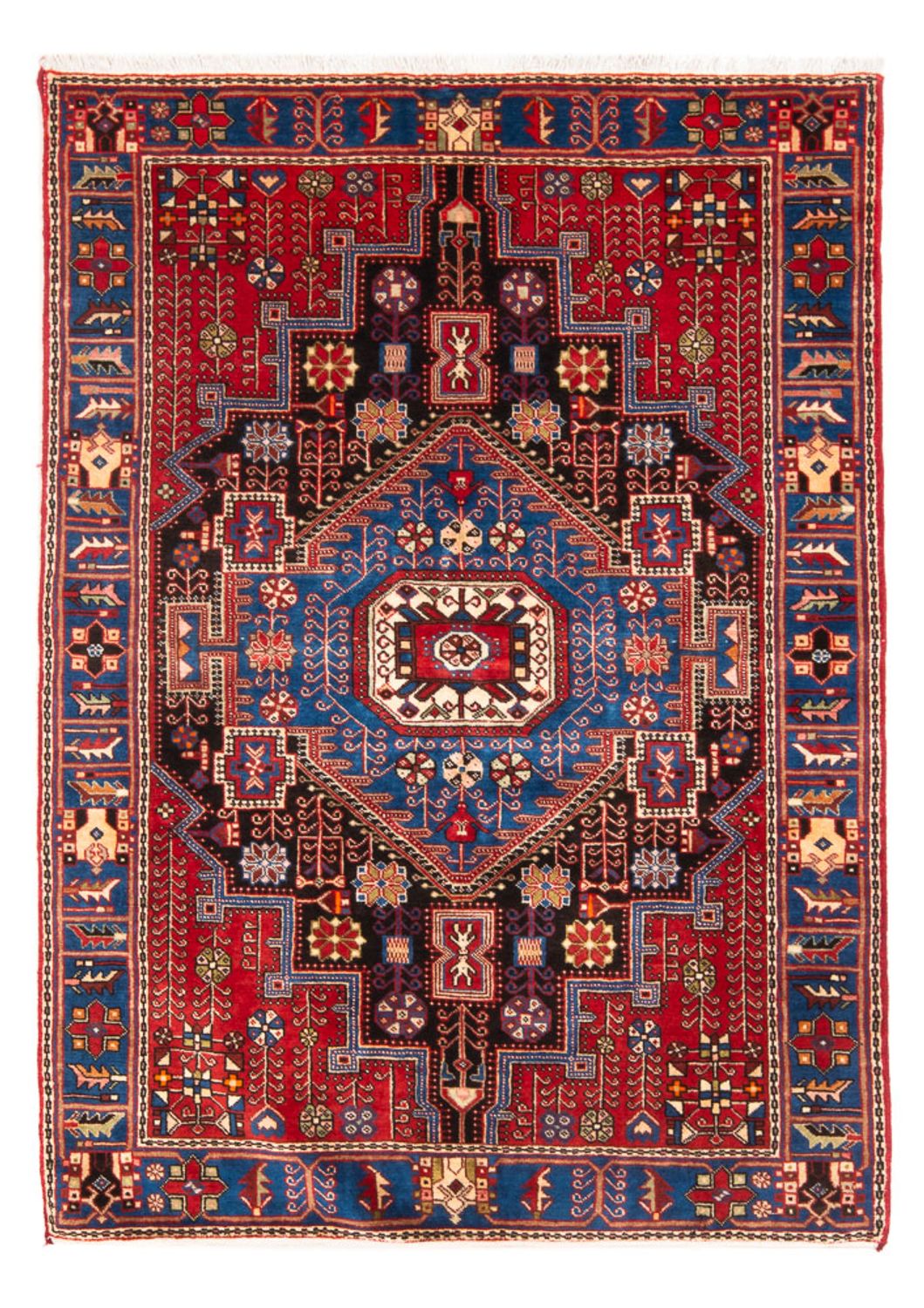 Tapis persan - Nomadic - 198 x 143 cm - bleu