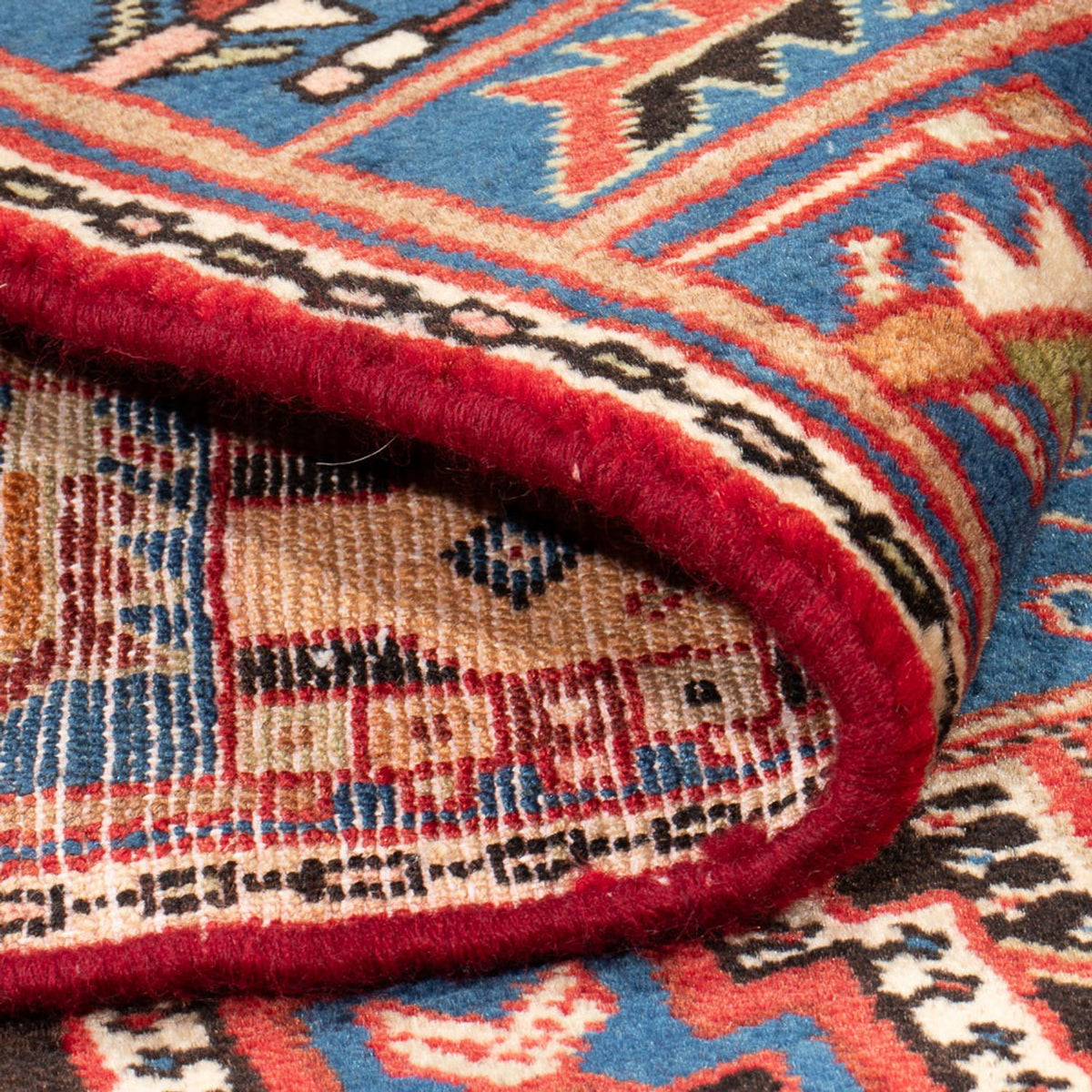 Tapis persan - Nomadic - 198 x 143 cm - bleu