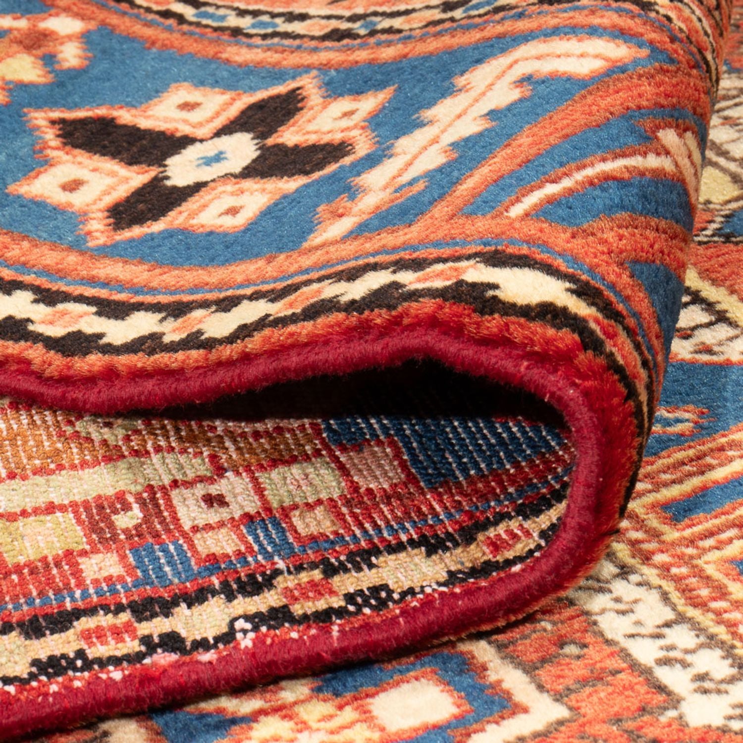 Tapis persan - Nomadic - 210 x 142 cm - bleu