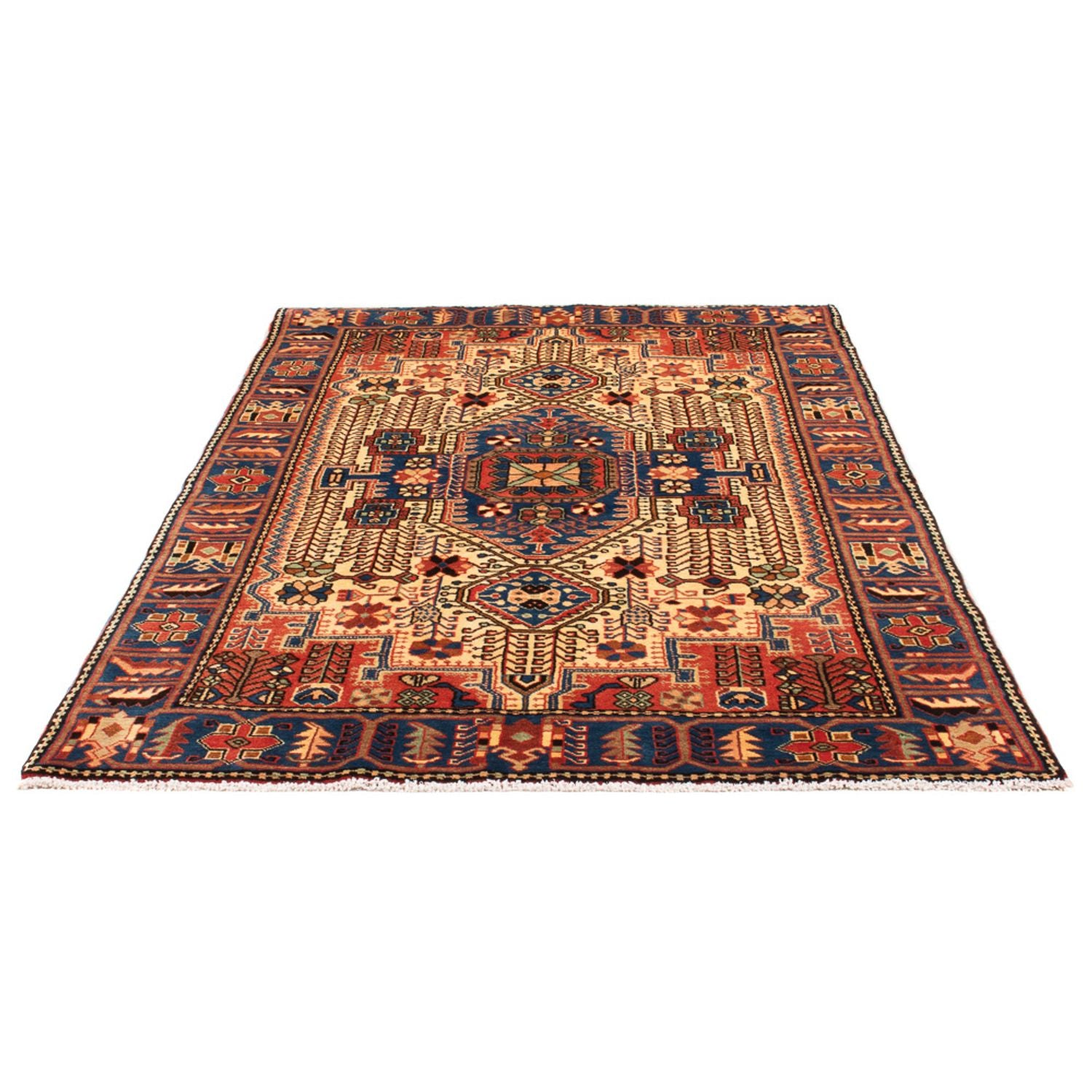 Tapis persan - Nomadic - 194 x 135 cm - bleu