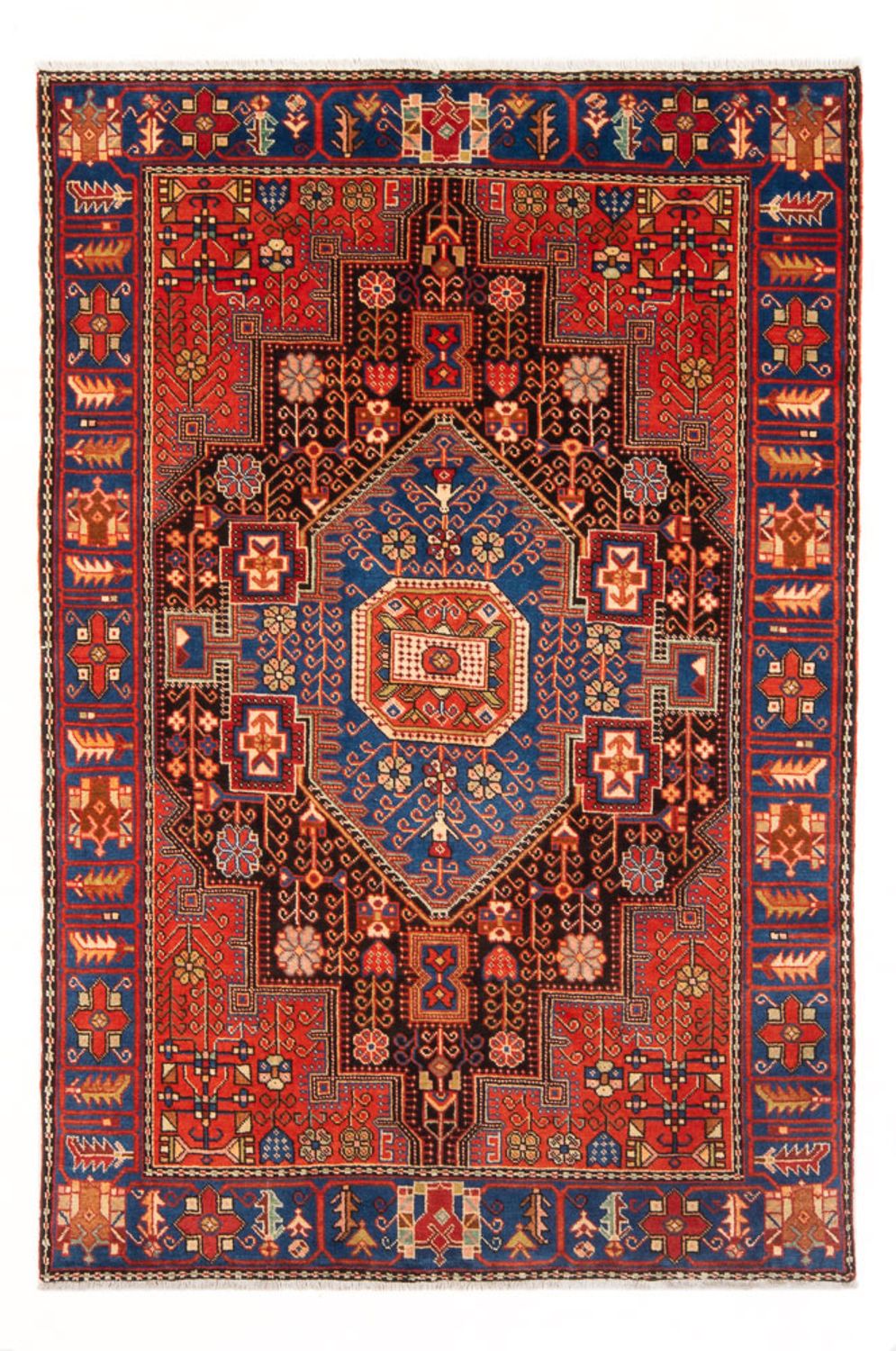 Tapis persan - Nomadic - 193 x 136 cm - bleu