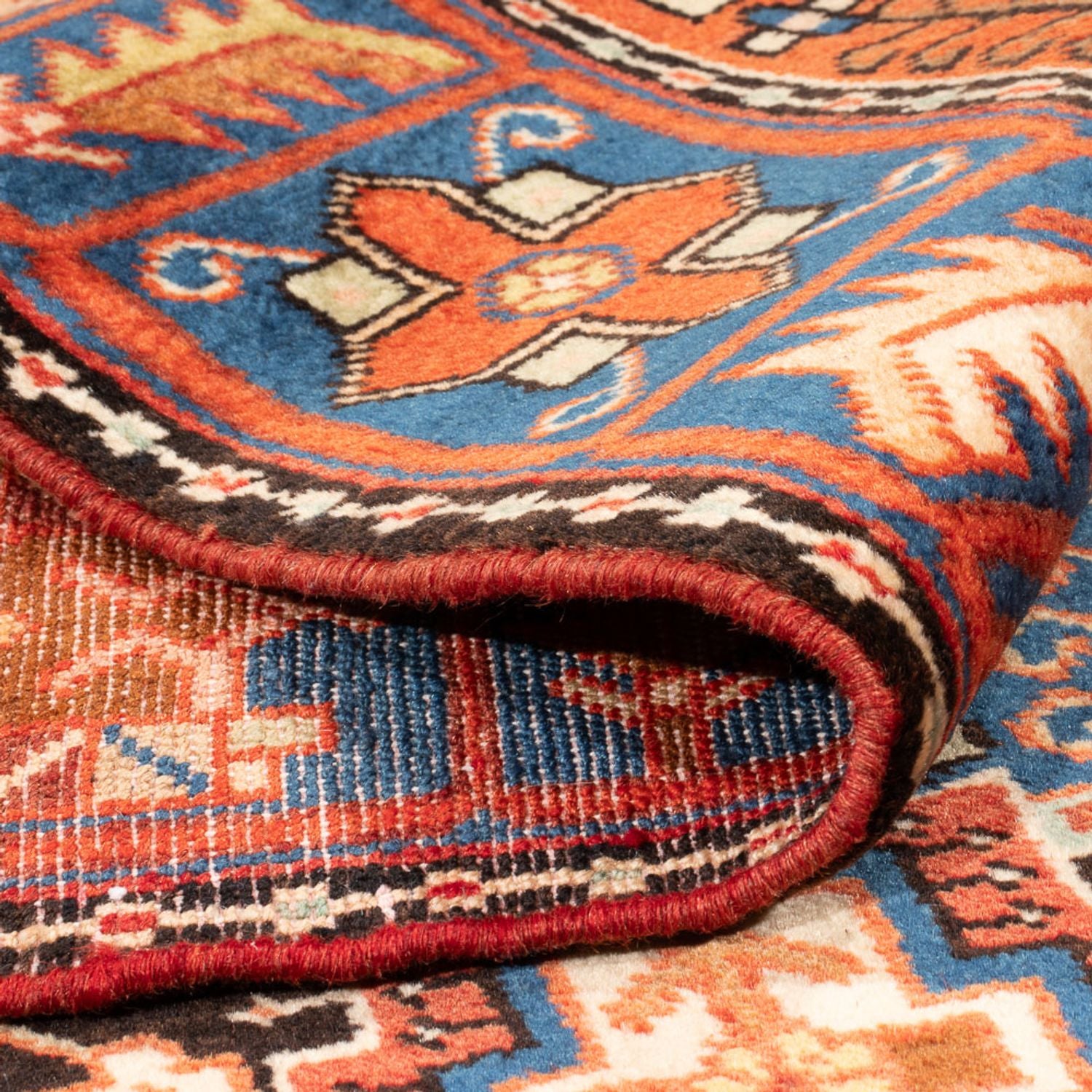 Tapis persan - Nomadic - 193 x 136 cm - bleu