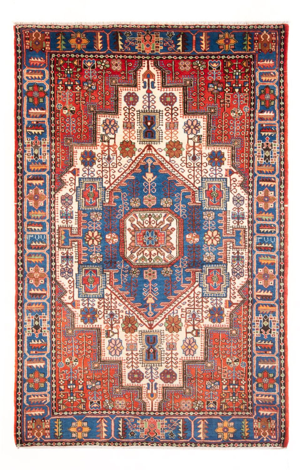 Tapis persan - Nomadic - 213 x 142 cm - bleu
