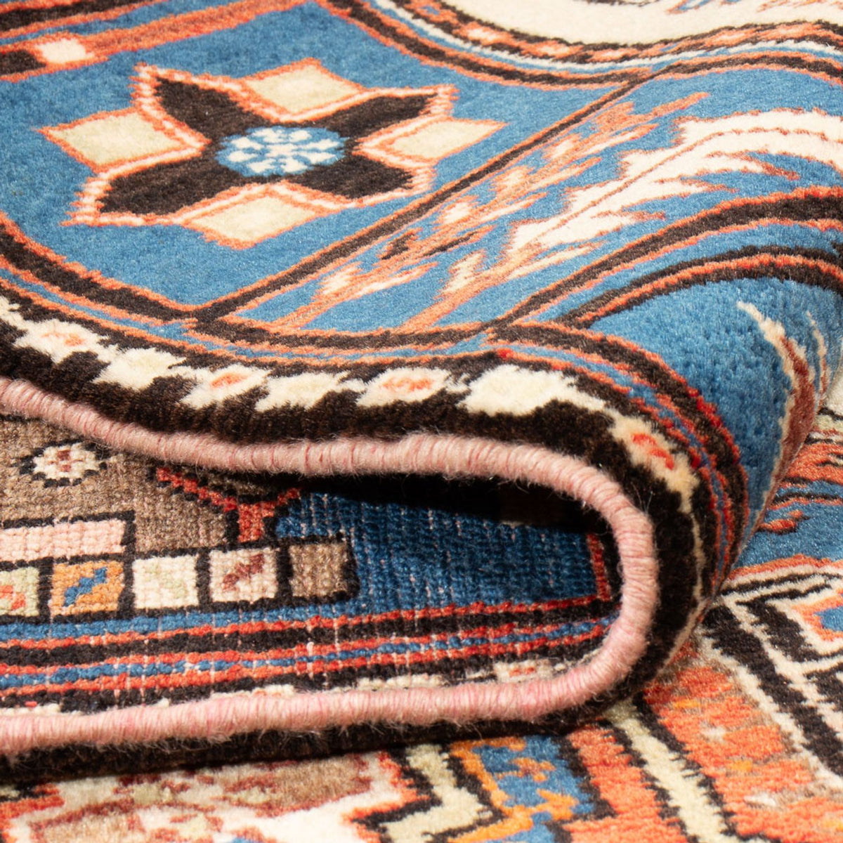 Tapis persan - Nomadic - 202 x 140 cm - bleu