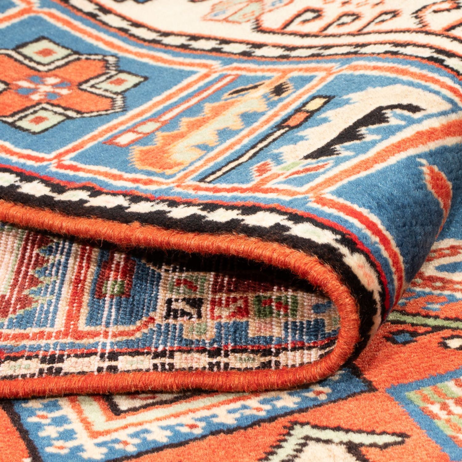 Tapis persan - Nomadic - 203 x 132 cm - bleu