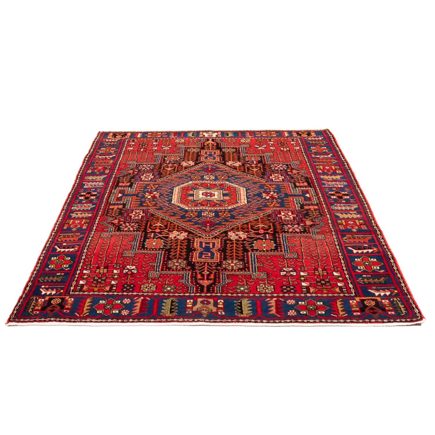 Tapis persan - Nomadic - 195 x 136 cm - bleu