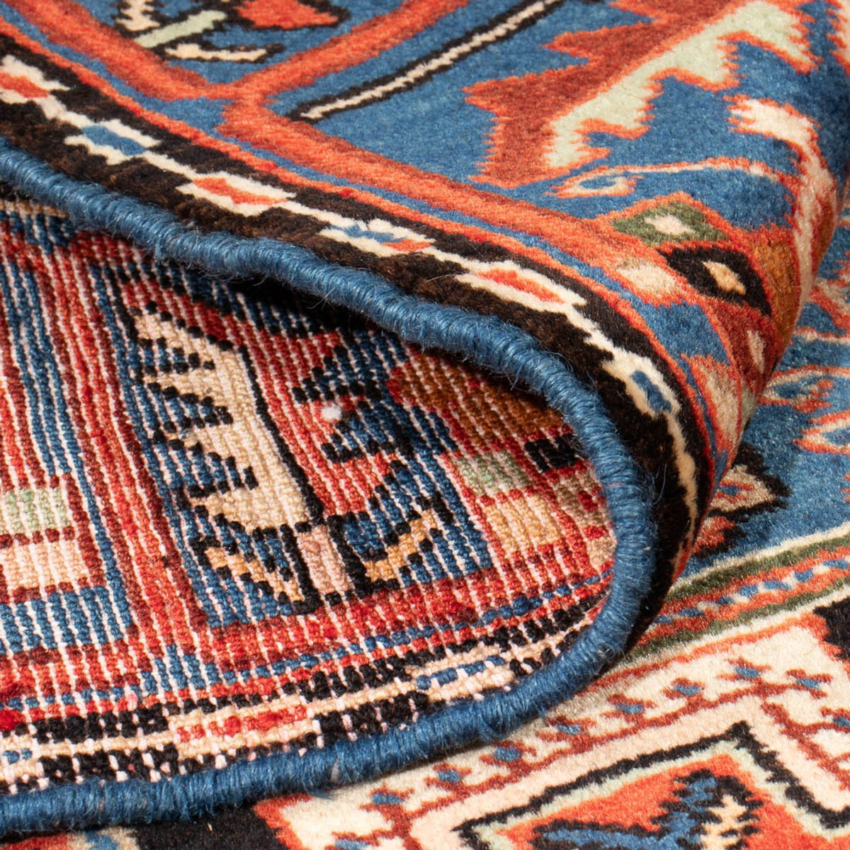 Tapis persan - Nomadic - 201 x 150 cm - bleu