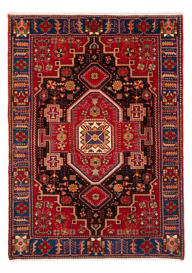 Tapis persan - Nomadic - 200 x 147 cm - rouge bordeaux