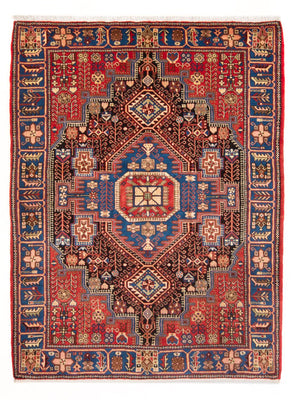 Tapis persan - Nomadic - 206 x 146 cm - rouge bordeaux