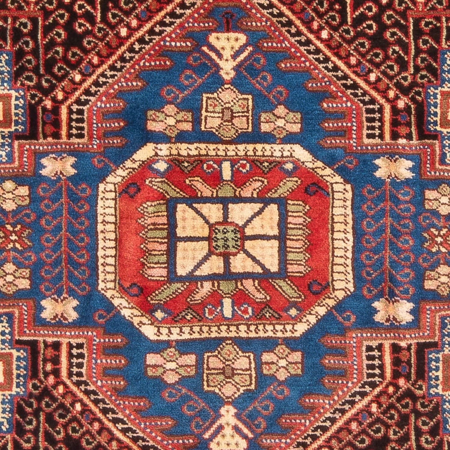 Tapis persan - Nomadic - 206 x 146 cm - rouge bordeaux