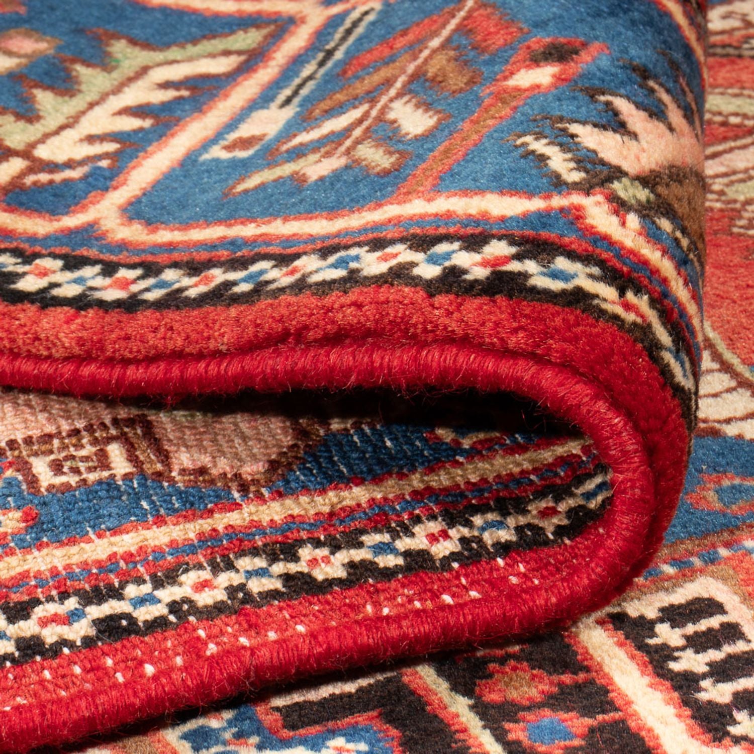 Tapis persan - Nomadic - 206 x 146 cm - rouge bordeaux