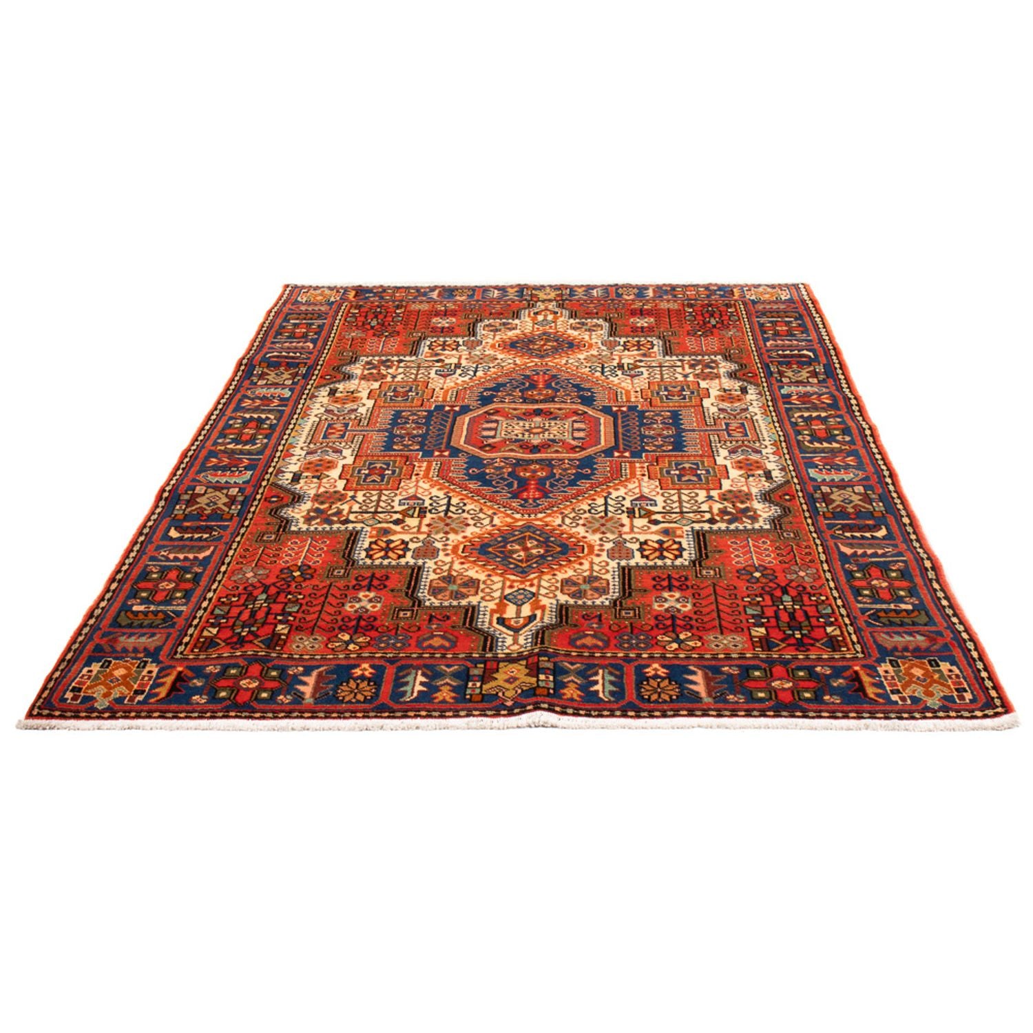 Tapis persan - Nomadic - 207 x 147 cm - beige clair