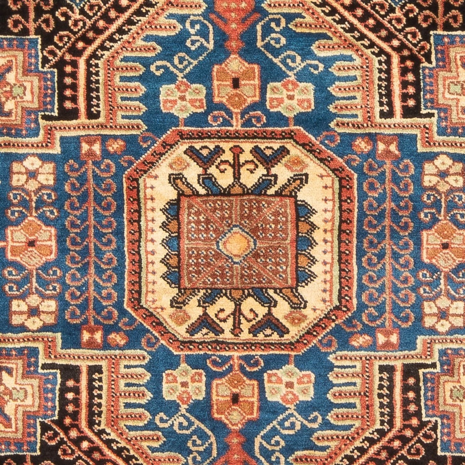 Tapis persan - Nomadic - 188 x 156 cm - bleu foncé
