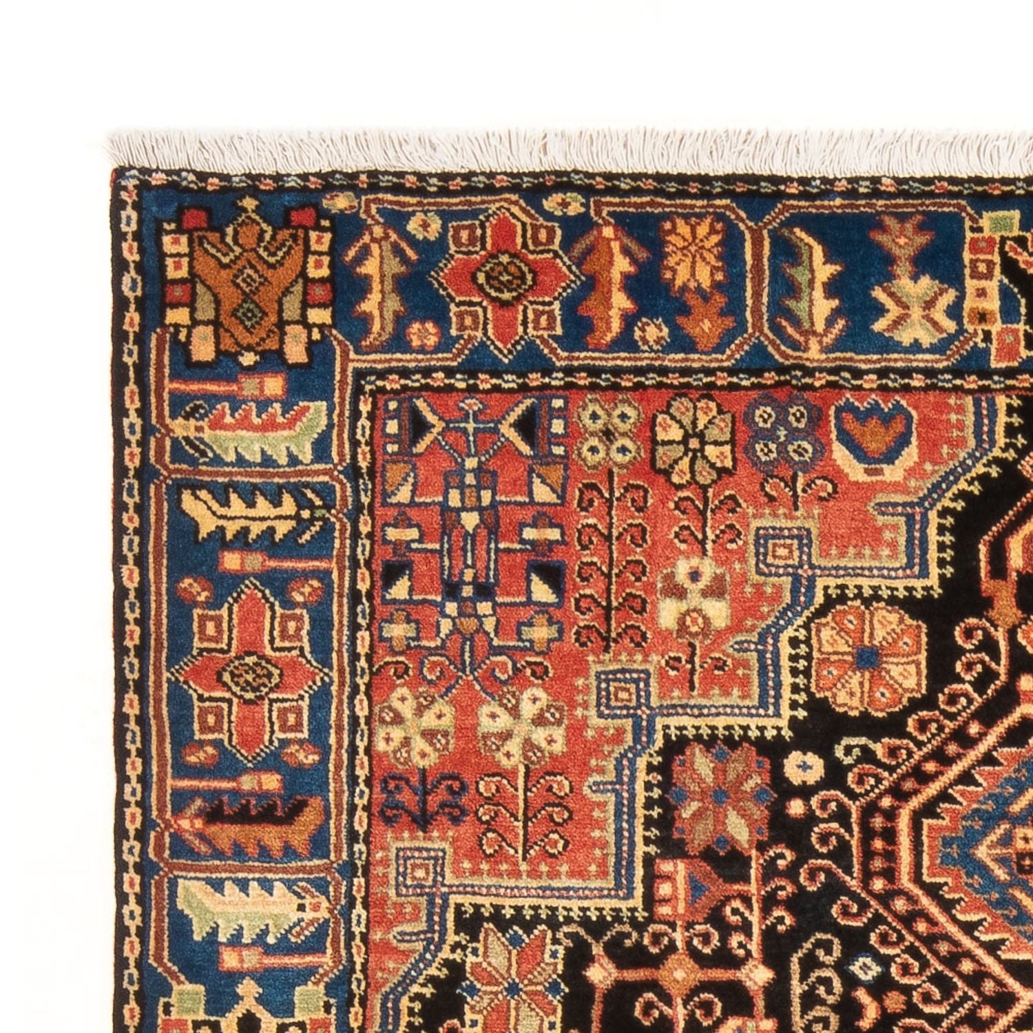 Tapis persan - Nomadic - 188 x 156 cm - bleu foncé
