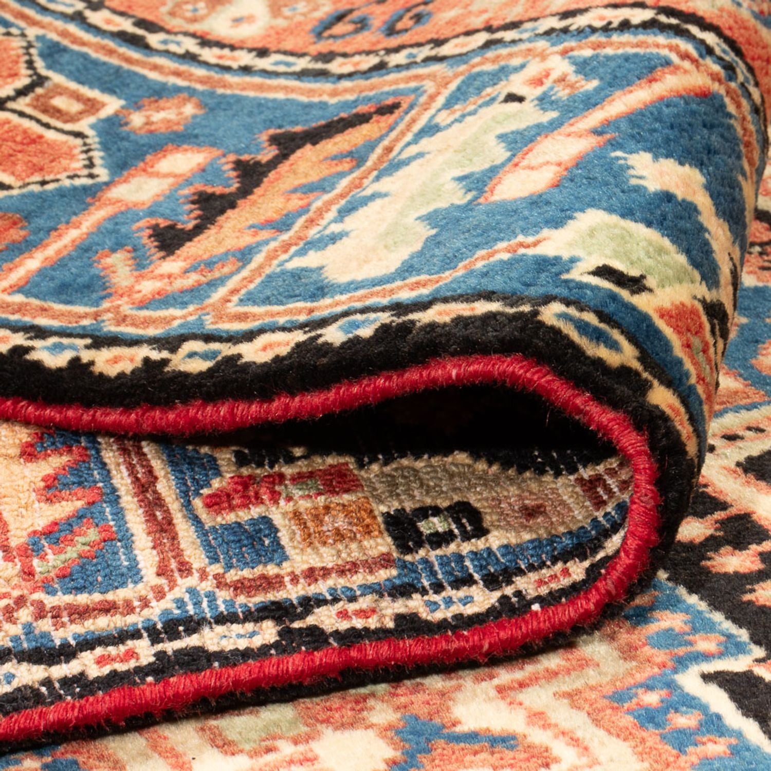 Tapis persan - Nomadic - 188 x 156 cm - bleu foncé