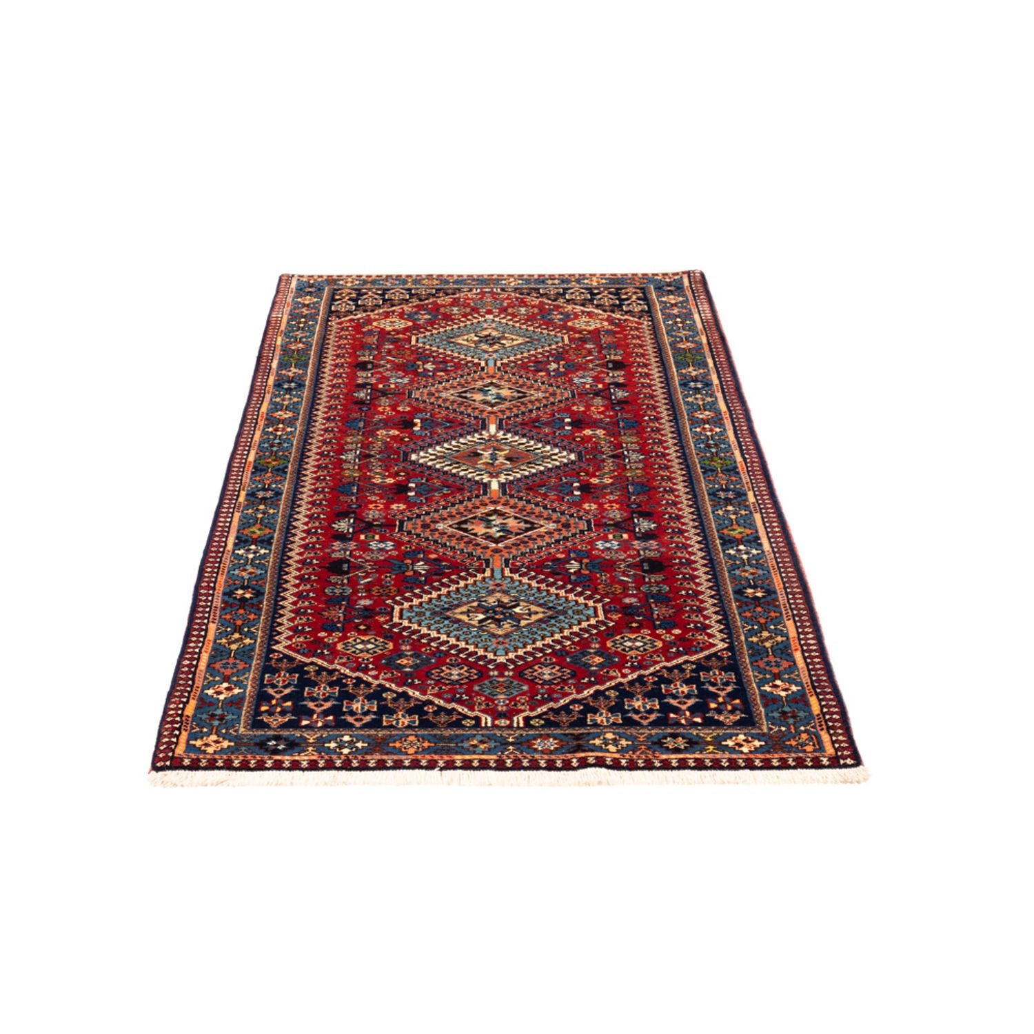 Tapis de couloir Tapis persan - Nomadic - 218 x 76 cm - rouge foncé