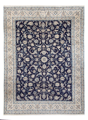 Tapis persan - Nain - 405 x 292 cm - bleu foncé