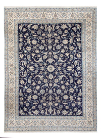 Tapis persan - Nain - 405 x 292 cm - bleu foncé
