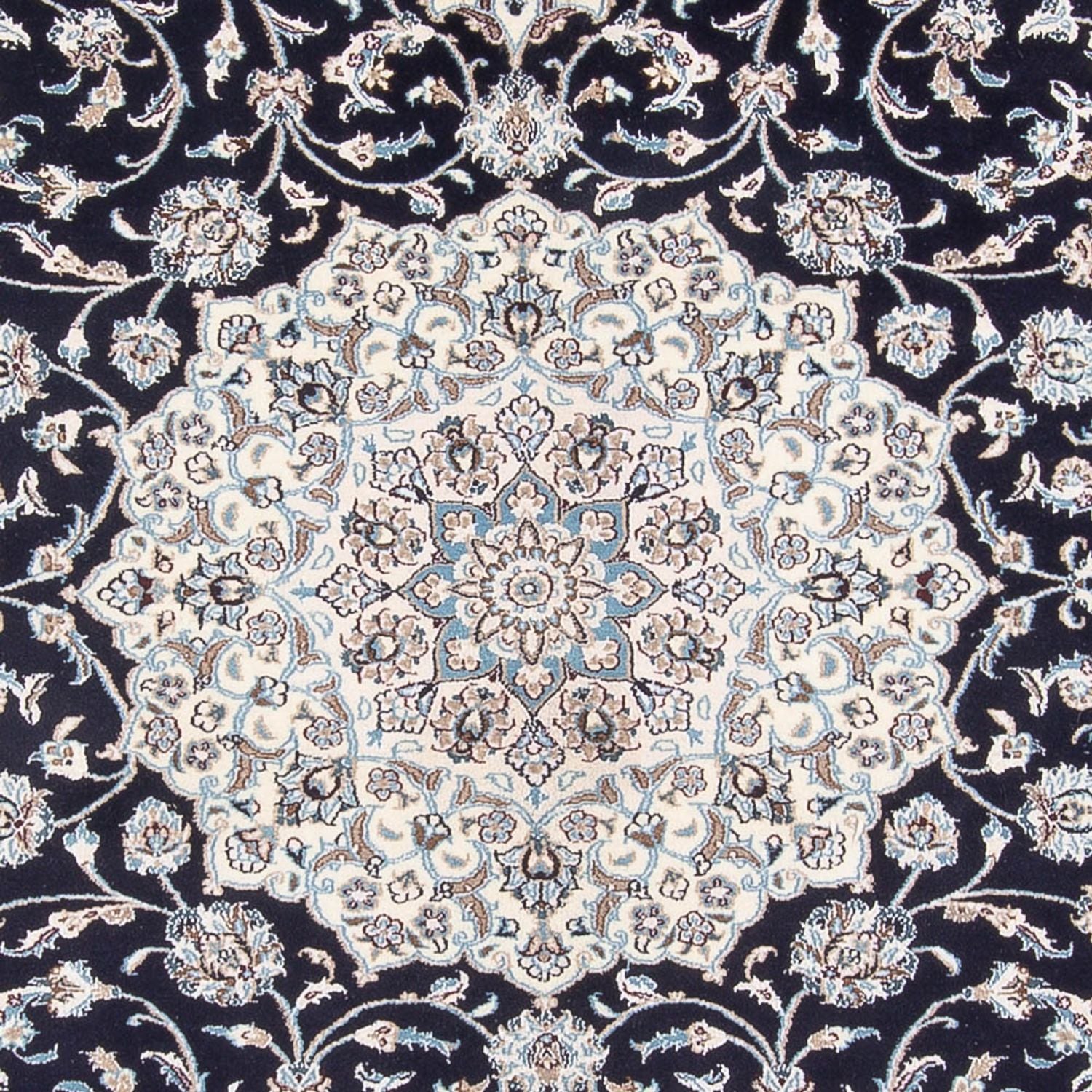 Tapis persan - Nain - 398 x 302 cm - bleu foncé