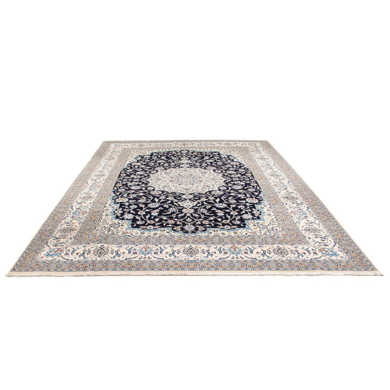 Tapis persan - Nain - 398 x 302 cm - bleu foncé