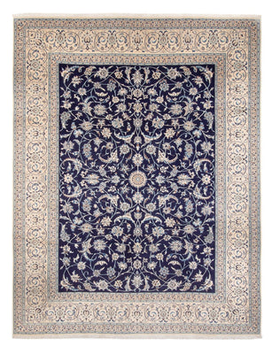 Tapis persan - Nain - 390 x 295 cm - bleu foncé