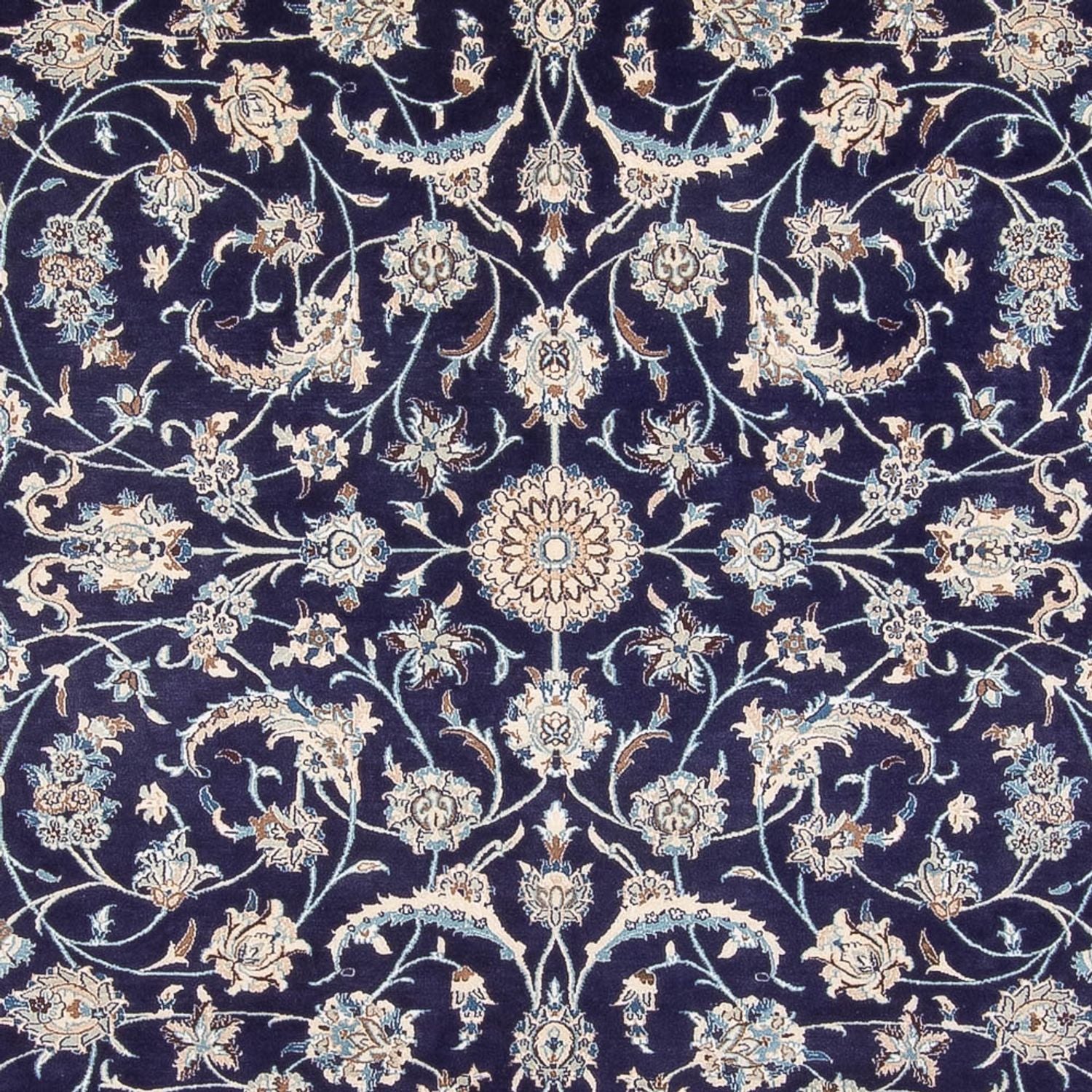 Tapis persan - Nain - 390 x 295 cm - bleu foncé