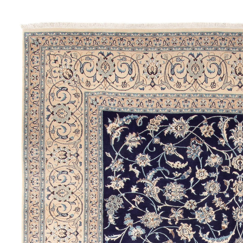 Tapis persan - Nain - 390 x 295 cm - bleu foncé