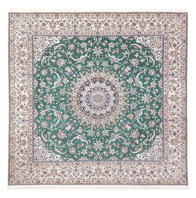 Tapis persan - Nain - 264 x 248 cm - vert