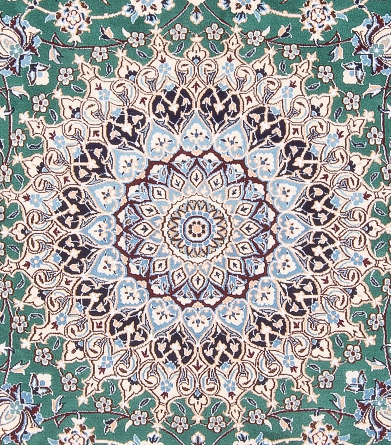 Tapis persan - Nain - 264 x 248 cm - vert