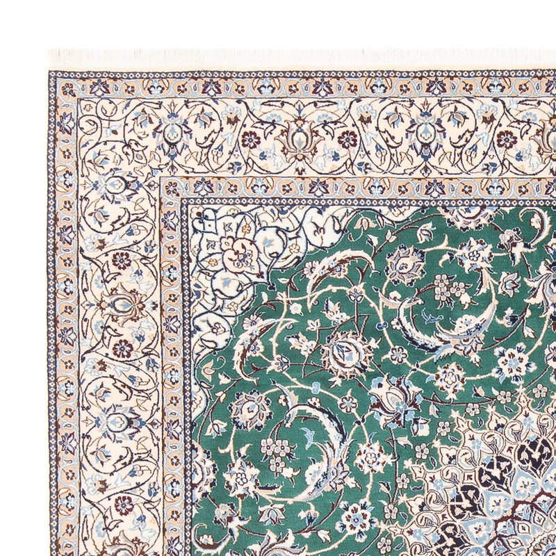 Tapis persan - Nain - 264 x 248 cm - vert