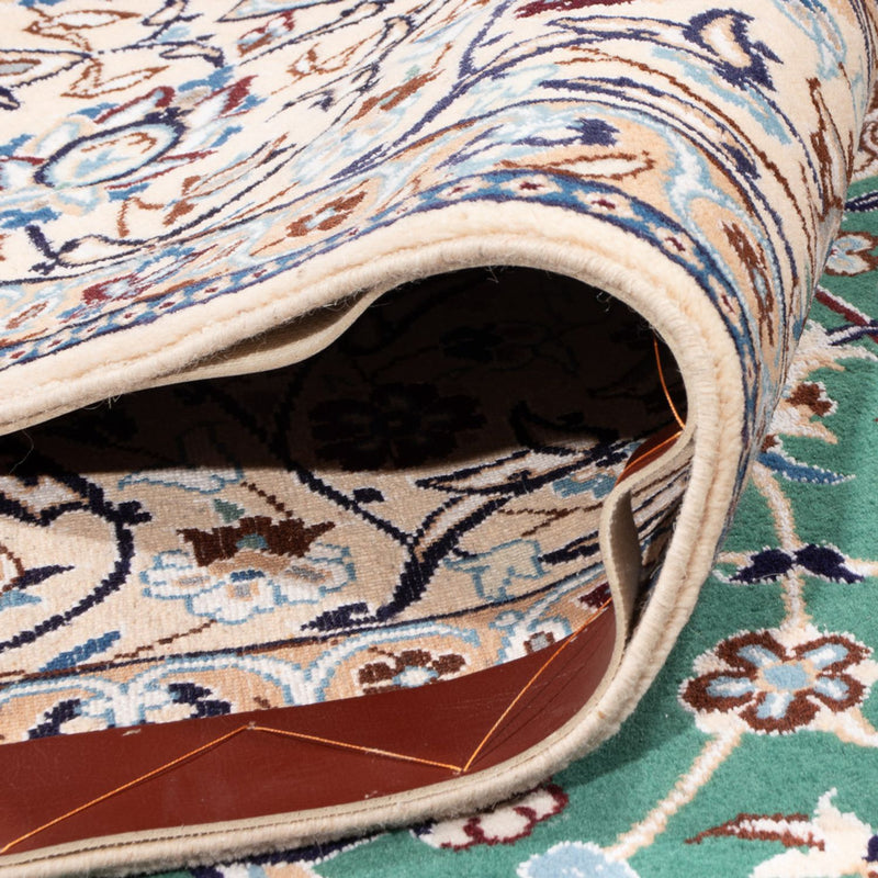 Tapis persan - Nain - 264 x 248 cm - vert