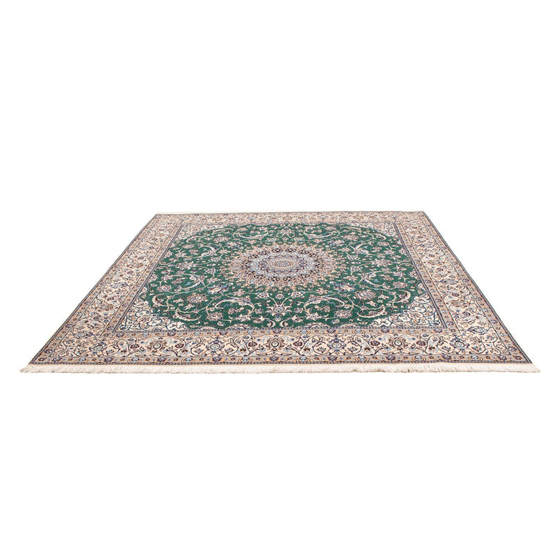 Tapis persan - Nain - 264 x 248 cm - vert