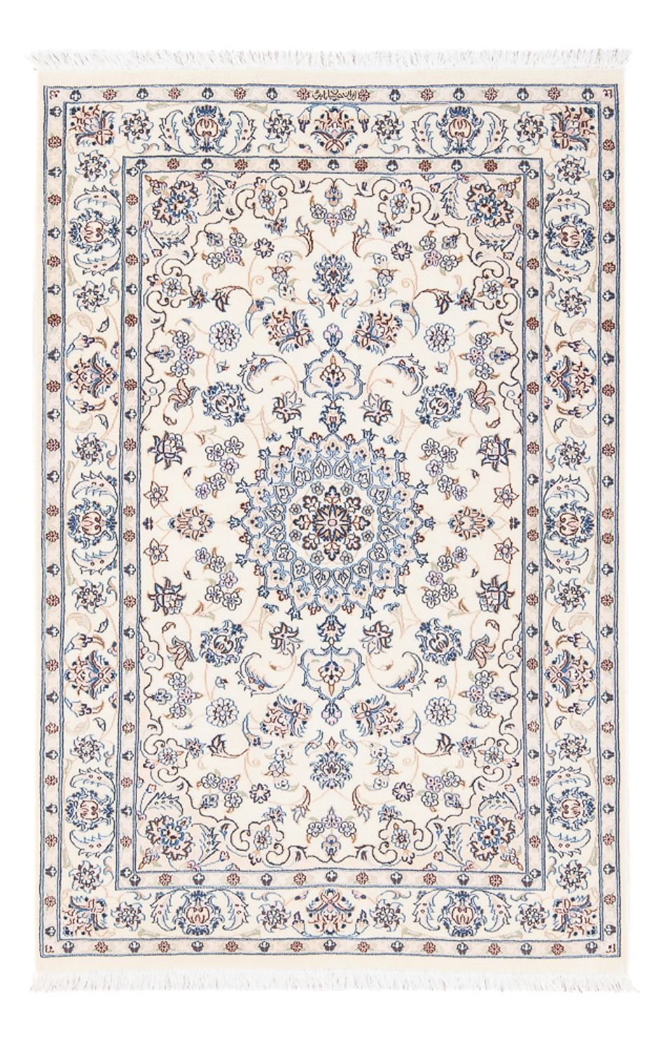 Tapis persan - Nain - Premium - 128 x 82 cm - crème