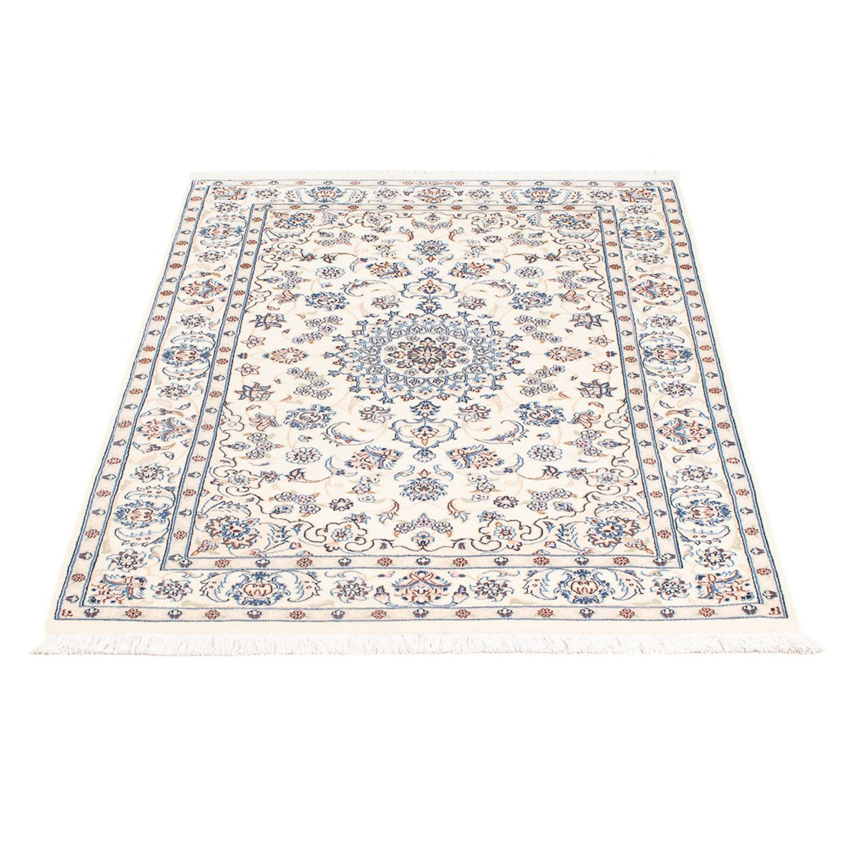 Tapis persan - Nain - Premium - 128 x 82 cm - crème