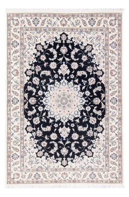Tapis persan - Nain - Premium - 164 x 108 cm - bleu foncé
