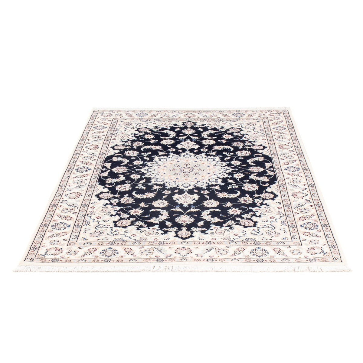 Tapis persan - Nain - Premium - 164 x 108 cm - bleu foncé