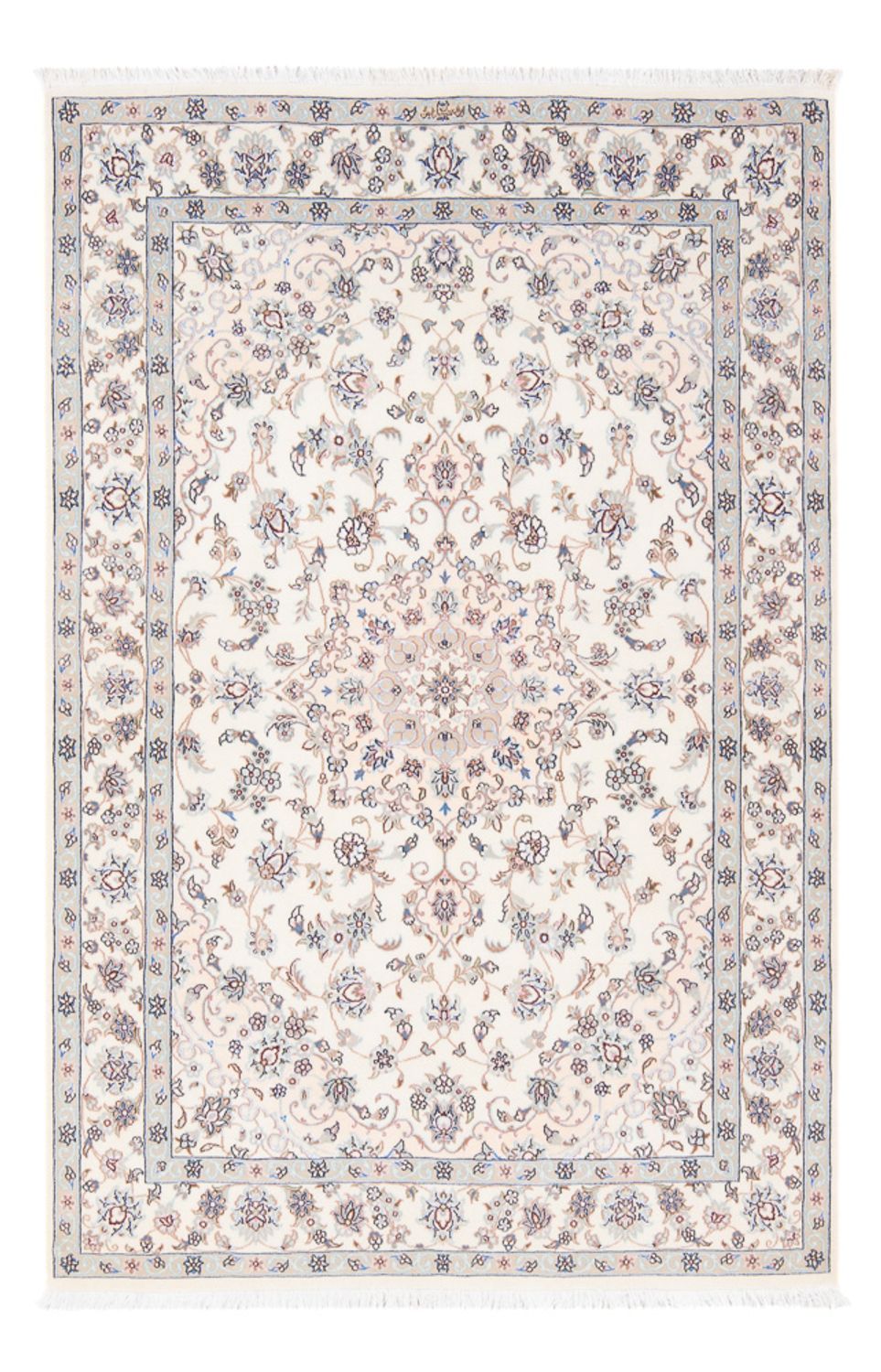 Tapis persan - Nain - Premium - 162 x 110 cm - bleu clair