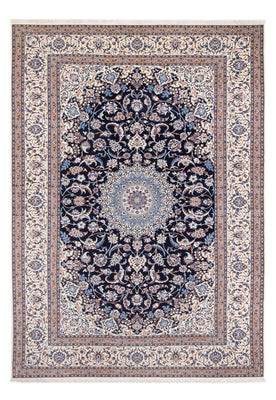 Tapis persan - Nain - Premium - 273 x 184 cm - bleu foncé