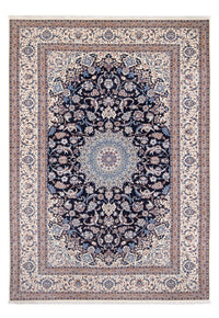 Tapis persan - Nain - Premium - 273 x 184 cm - bleu foncé