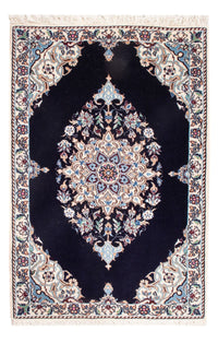Tapis persan - Nain - Premium - 76 x 50 cm - bleu foncé