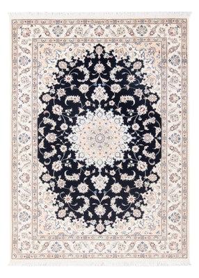 Tapis persan - Nain - Premium - 160 x 110 cm - bleu foncé