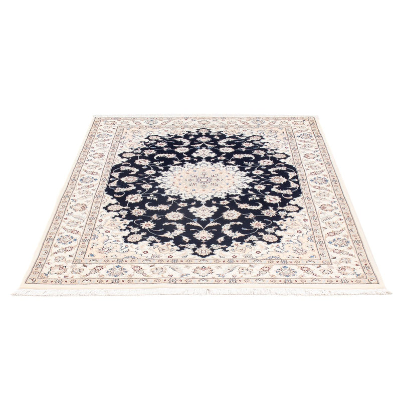 Tapis persan - Nain - Premium - 160 x 110 cm - bleu foncé