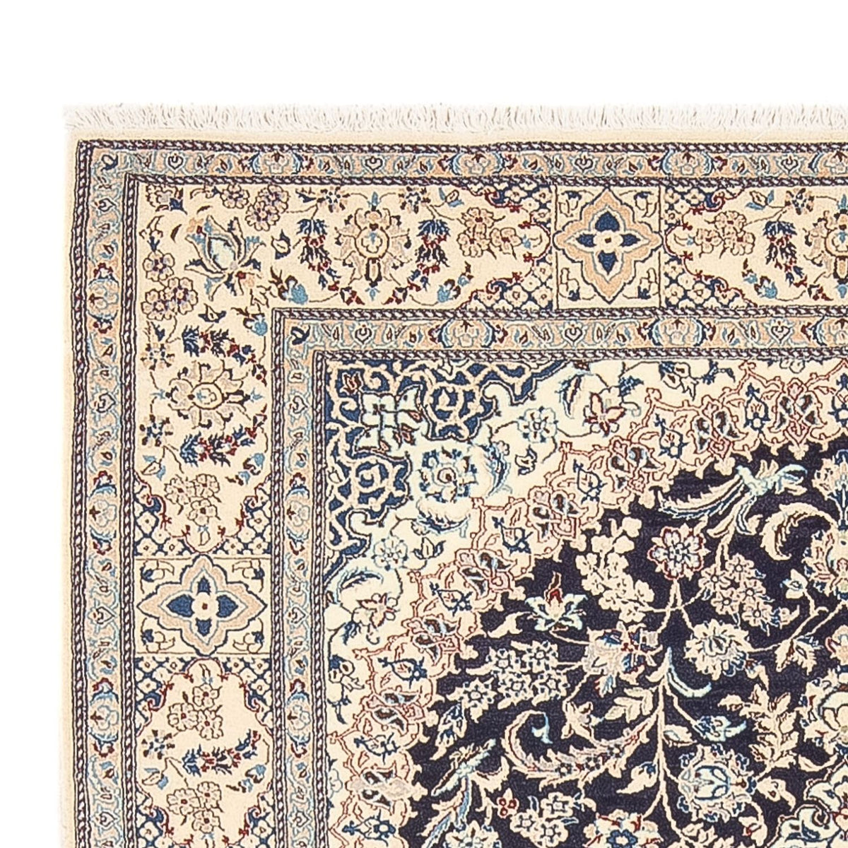 Tapis persan - Nain - Premium - 195 x 130 cm - bleu foncé